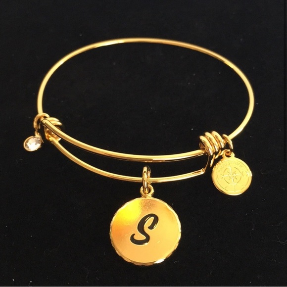 Halos & Glories Initial “S” Expandable Bangle Bracelet NWT - Picture 2 of 7